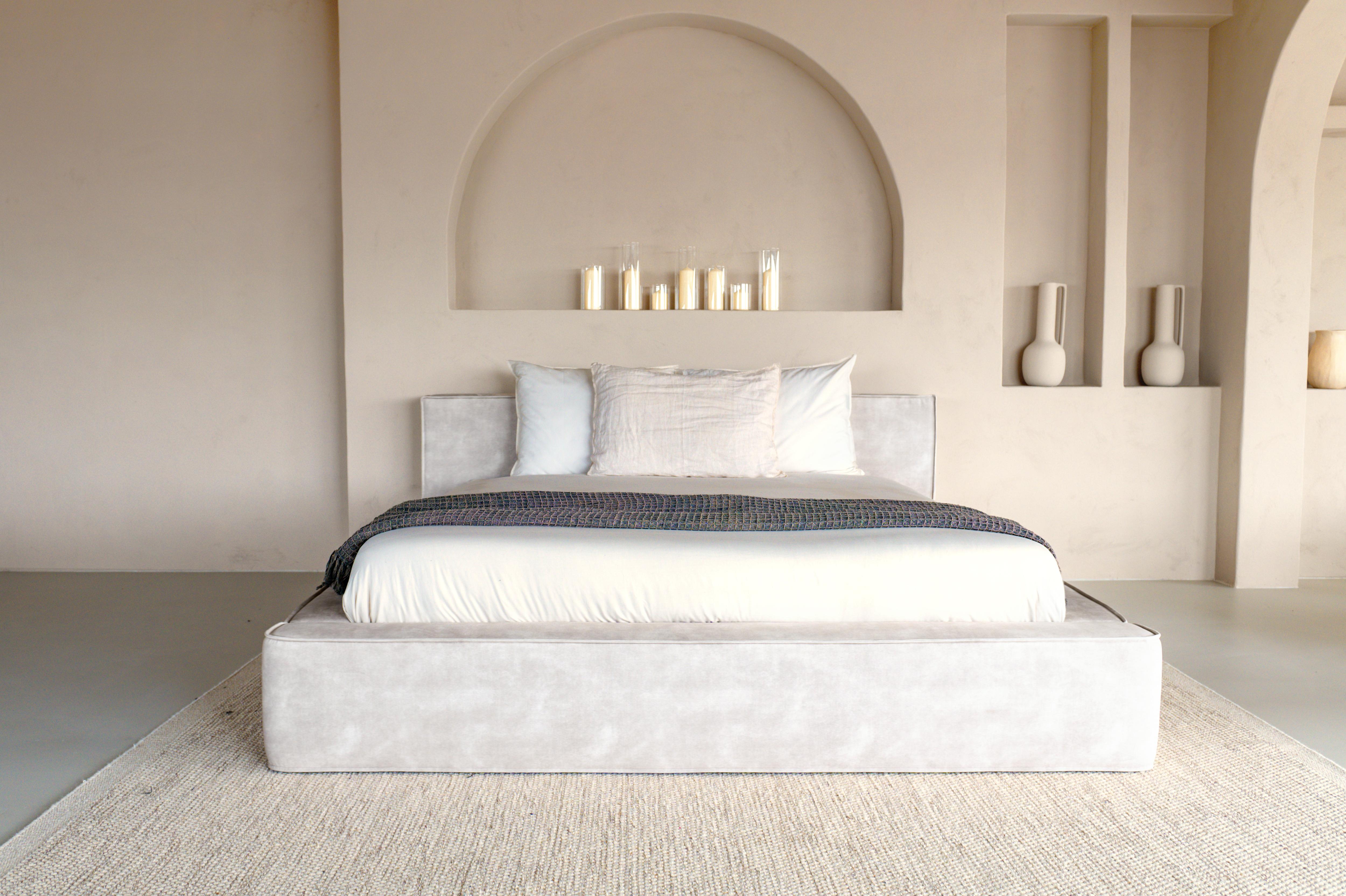 Adore Elements Pearl Beige bed met Opbergruimte - (Optioneel) Luxe 7-zone matras met Tencel