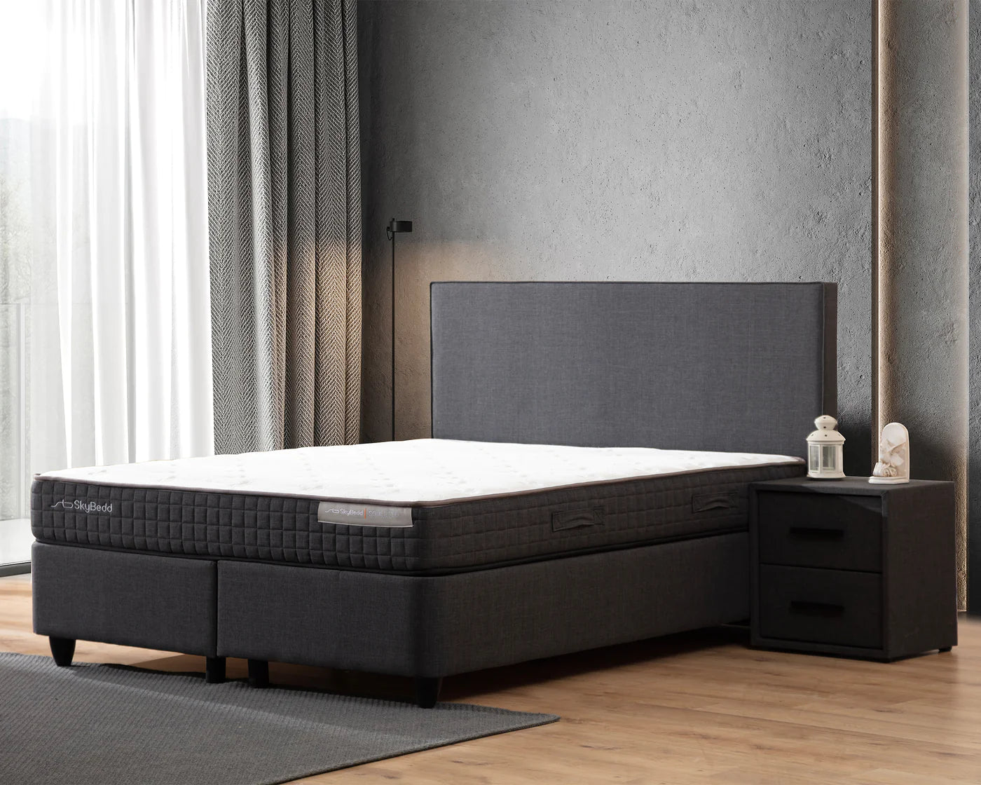 Boxspring met Opbergruimte Soulbedd - Luxe 7-zone matras 500 pockets/m² met ingebouwde topper - Complete set