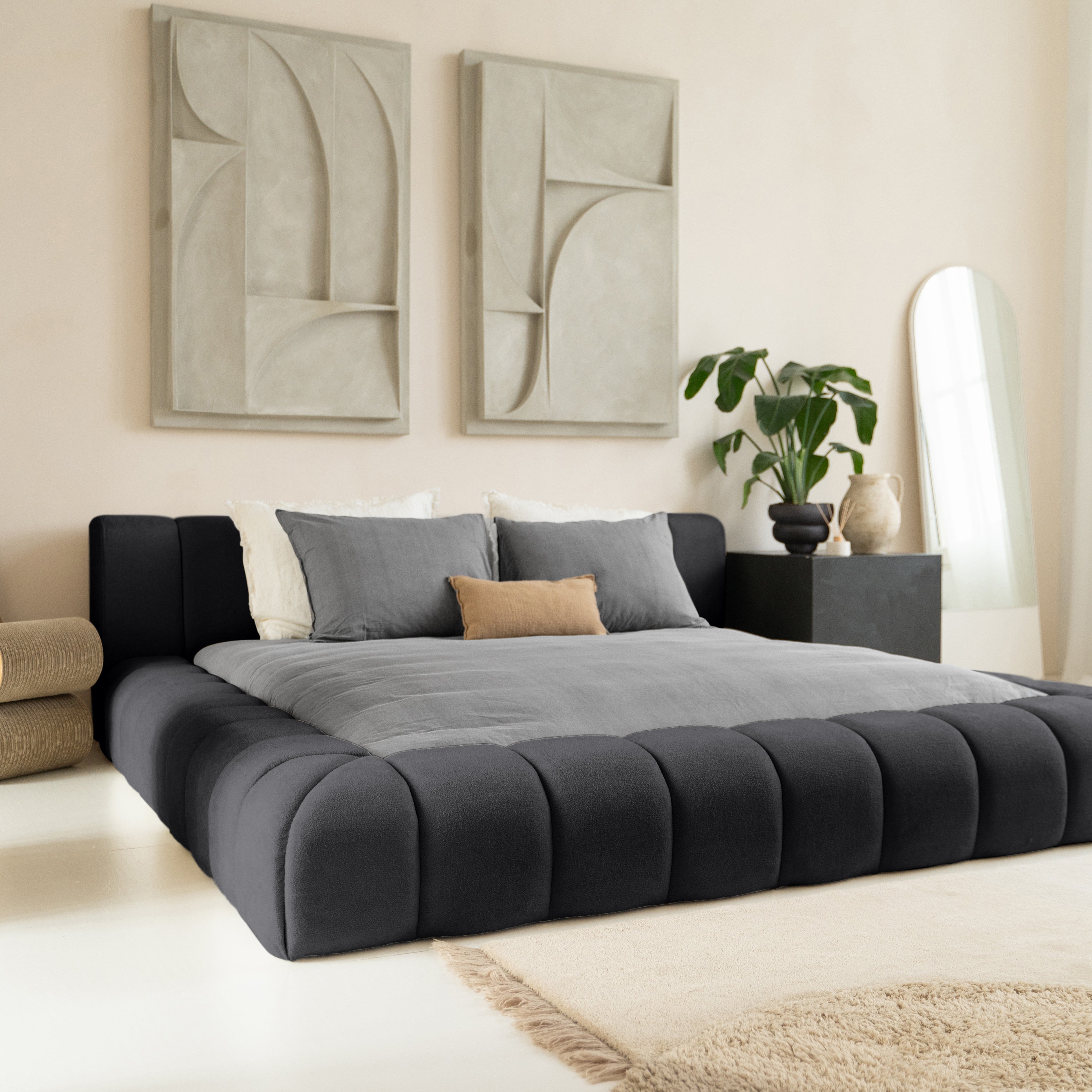 Adore Antraciet Deluxe bed - Modern laag zweefbed