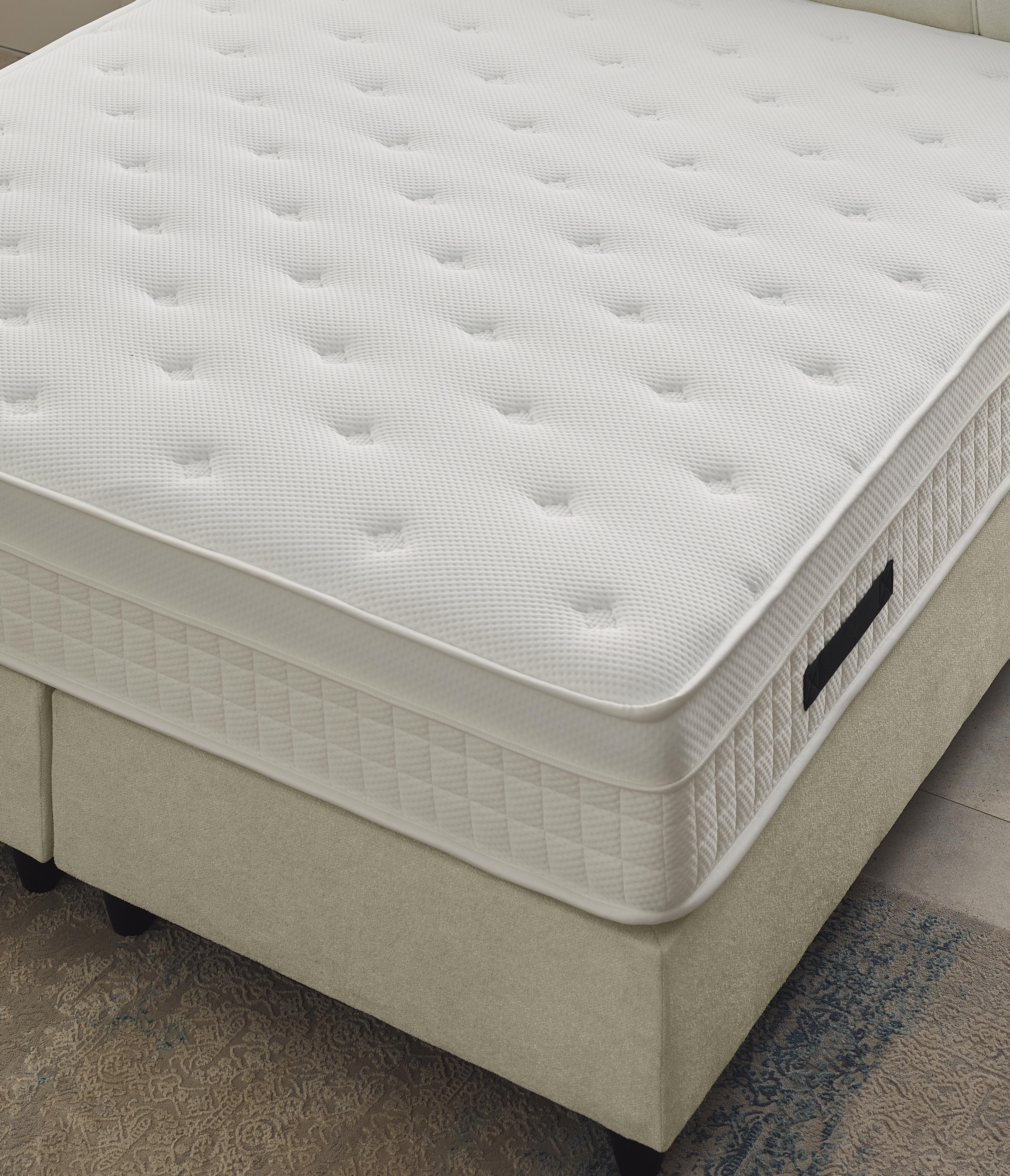 Boxspring - LaVida Teddy (Bouclé) Beige - Complete set - Luxe 5-zone matras 500 pockets/m² met ingebouwde topper