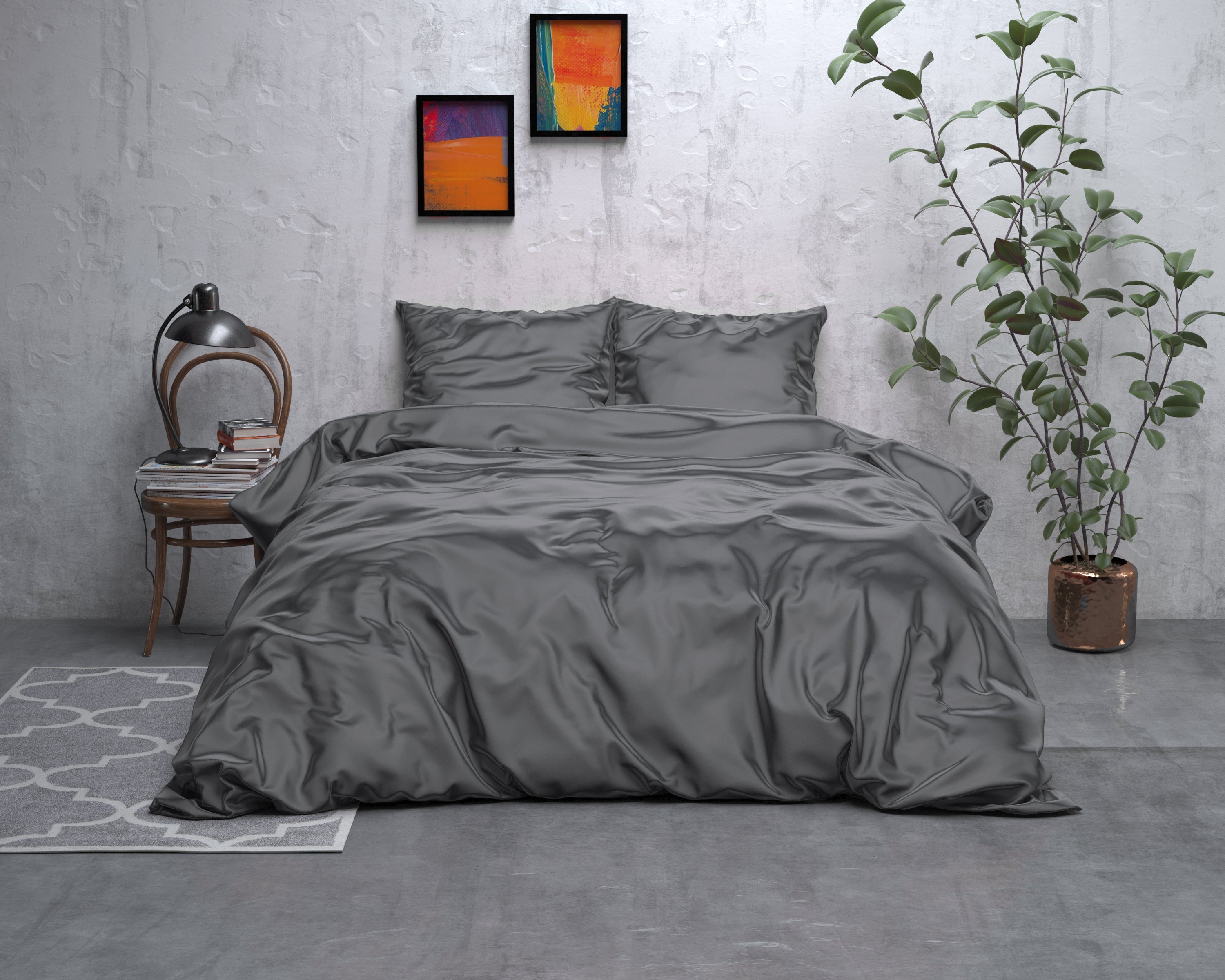 Duvet cover SatinDreams - Ash Grey