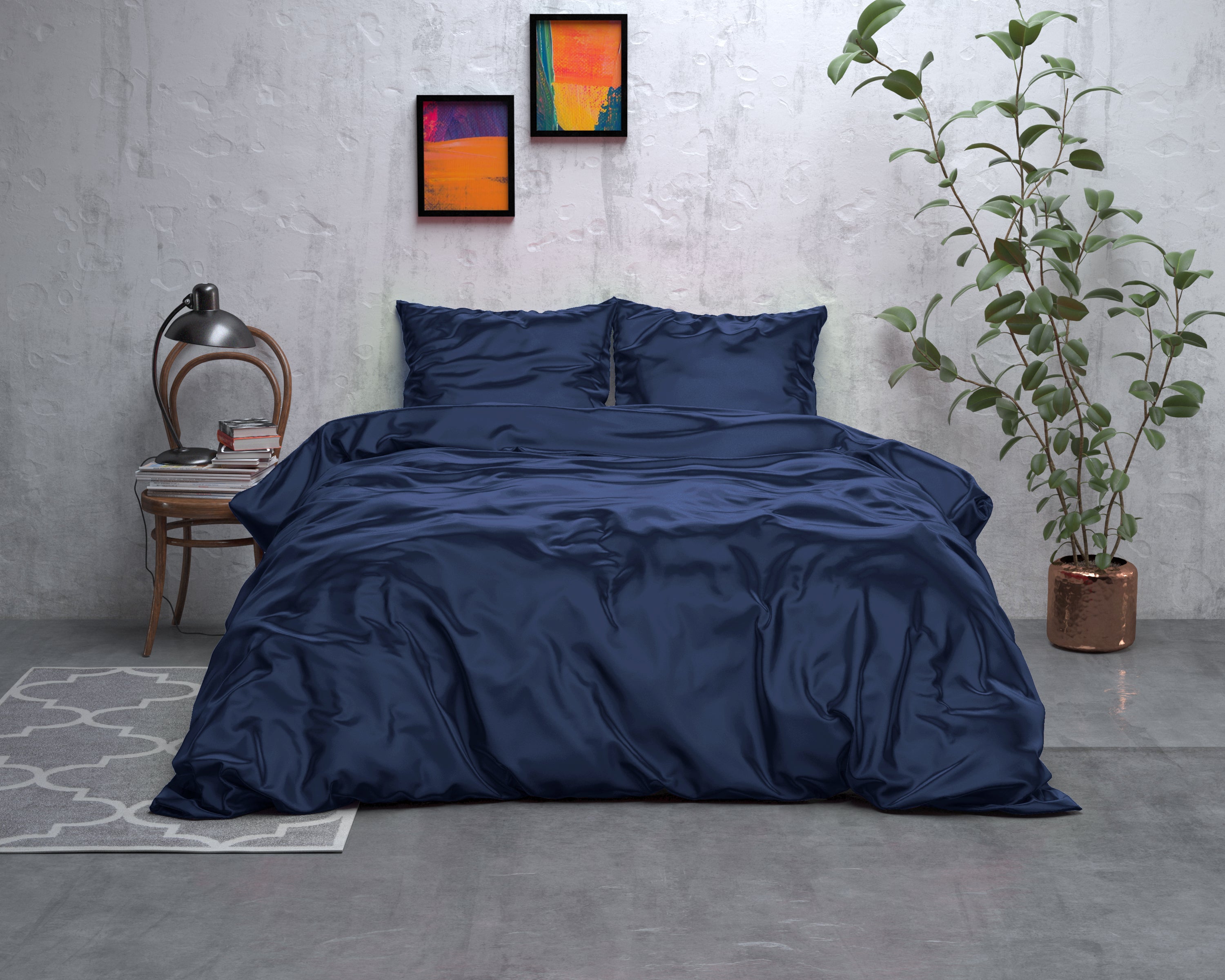 Duvet cover SatinDreams - Navy Blue