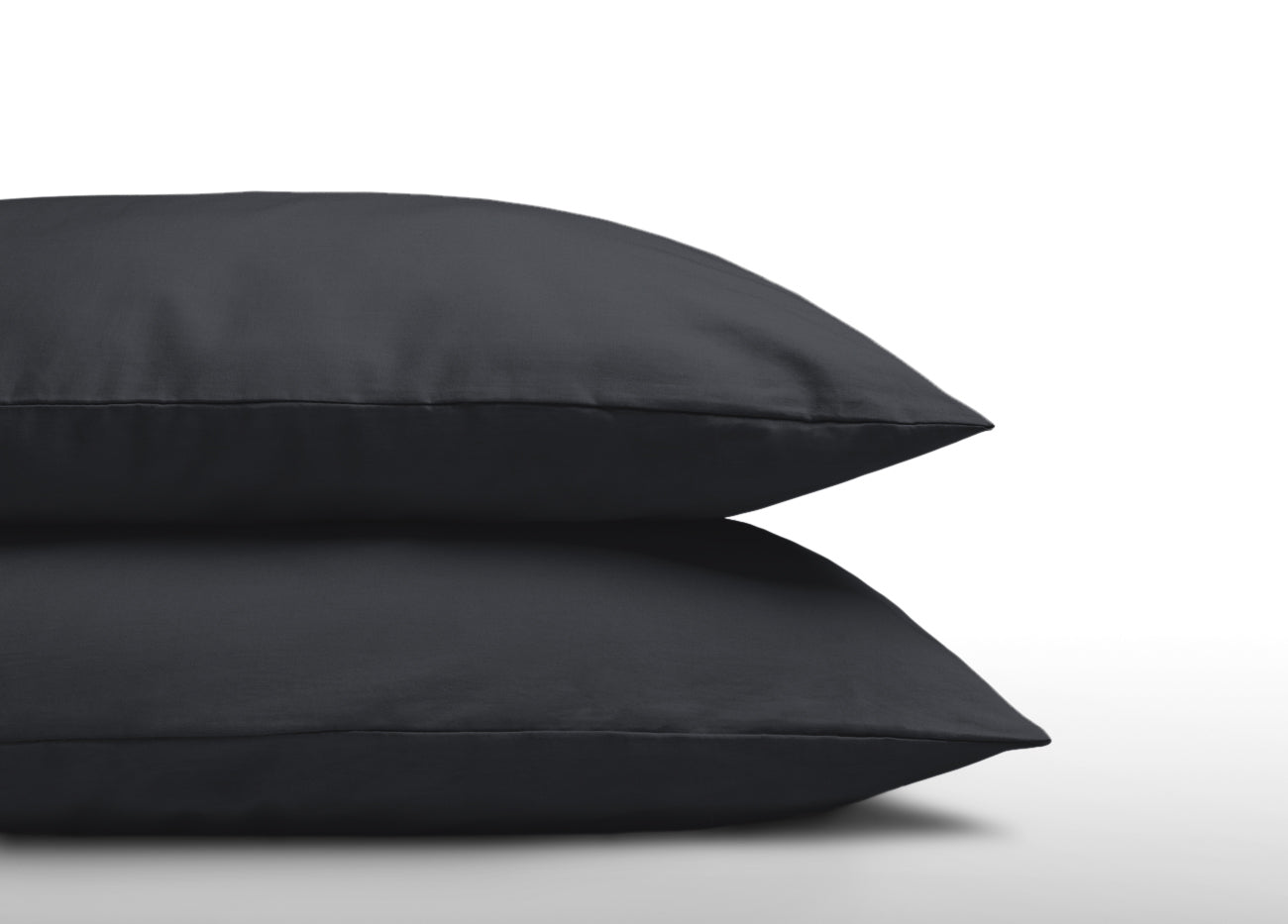 Cotton Pillowcases - Midnight Black